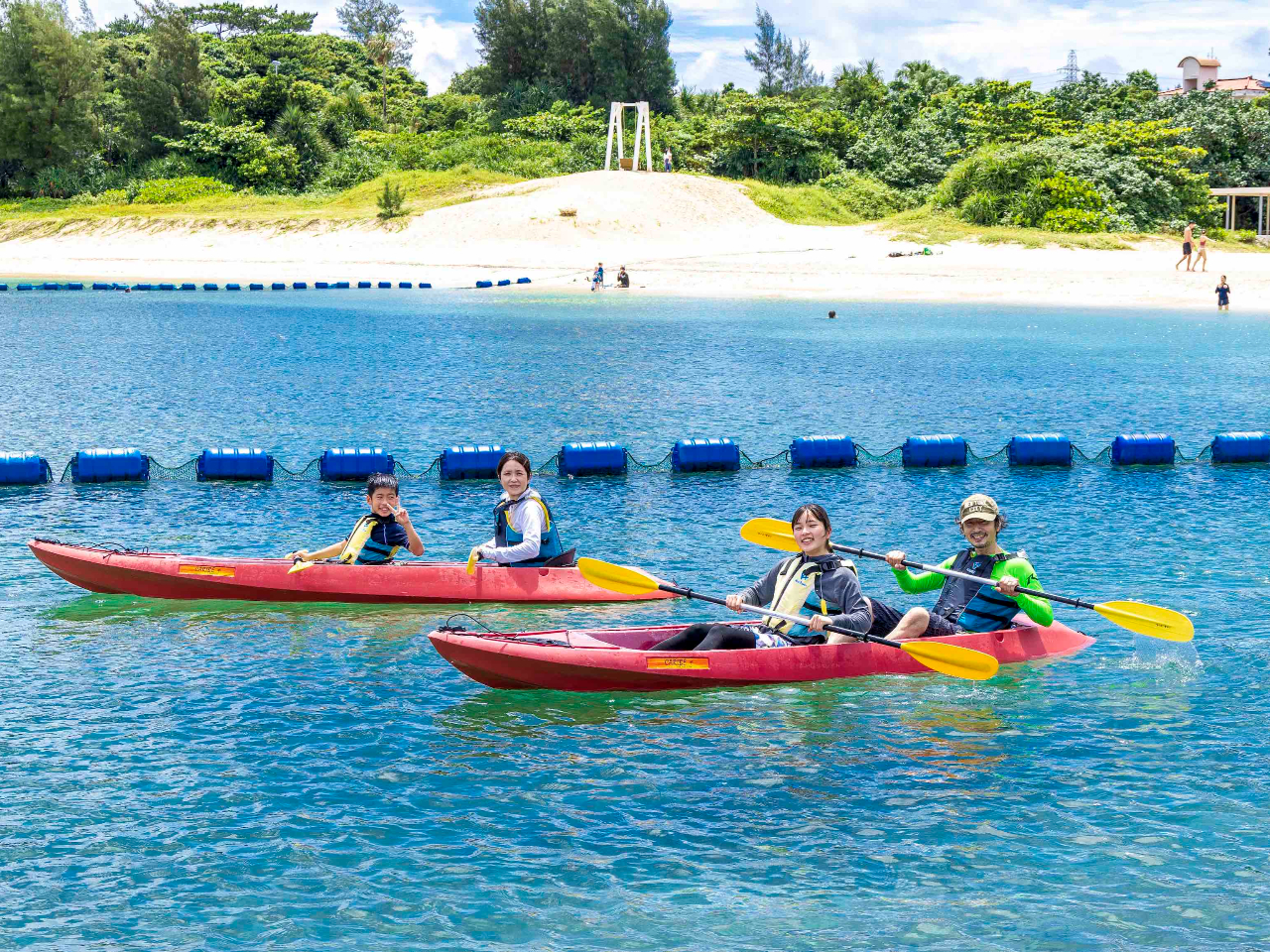 カヤックツアー】万座毛を海から眺めてみよう！/恩納海浜公園