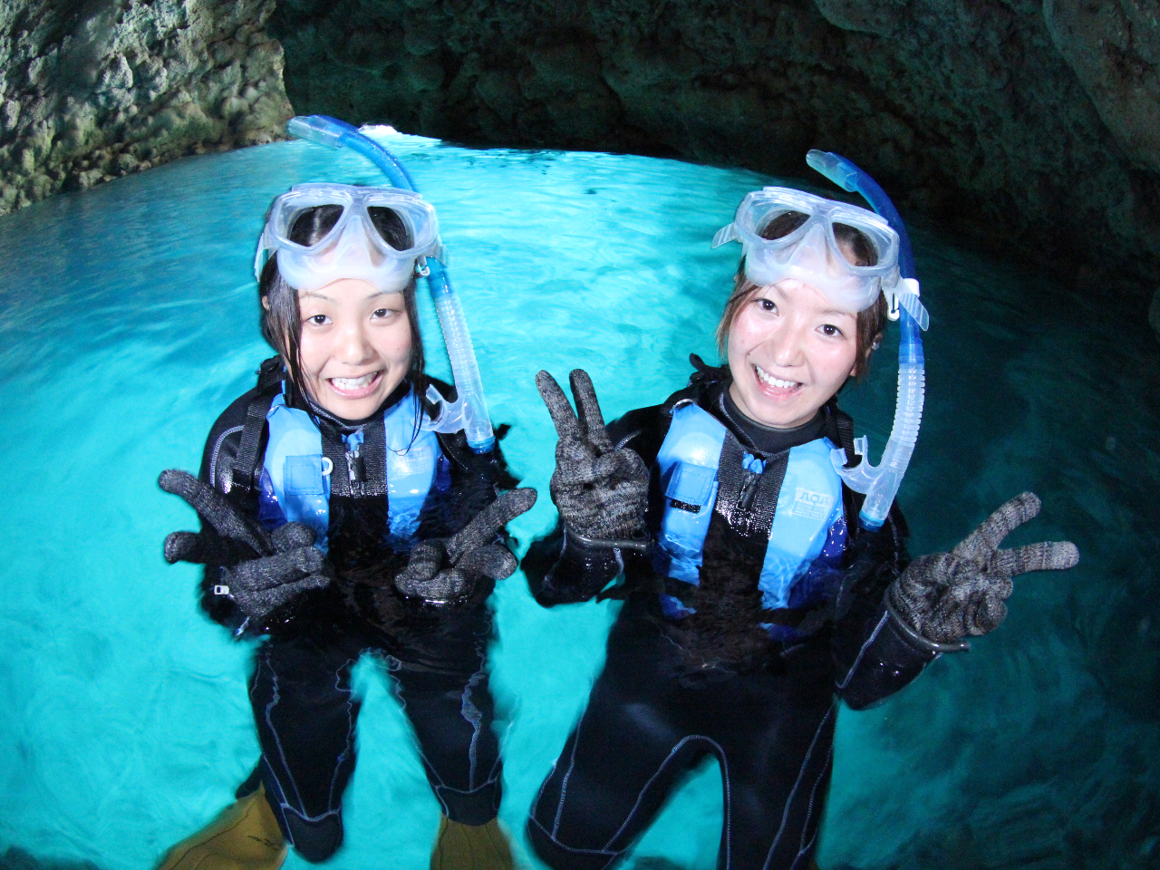 水面の一番キレイな場所で記念撮影☆