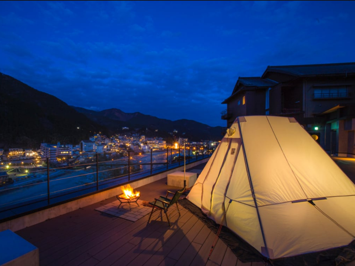 ≪下呂×キャンプ≫【1名様プラン】キャンプサイトプラン【区画貸し】下呂温泉街一望...