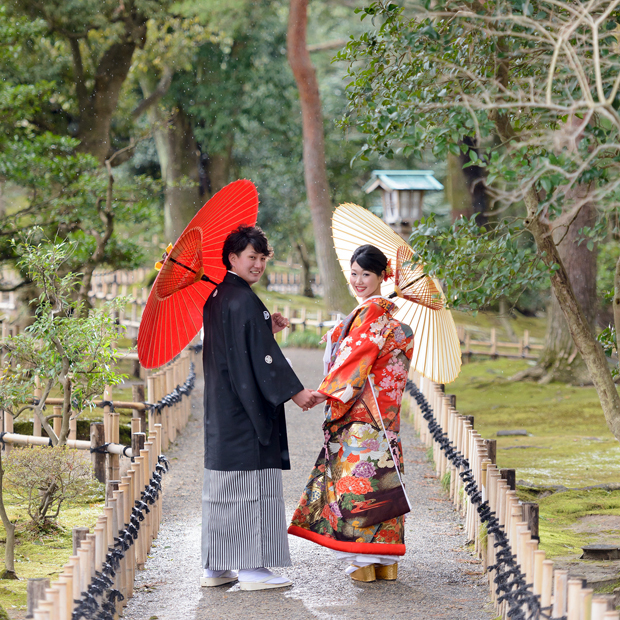 兼六園で素敵な写真を写しませんか。