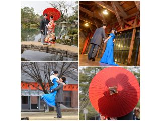 和装は兼六園、洋装は金沢市民芸術村で撮影いたします。