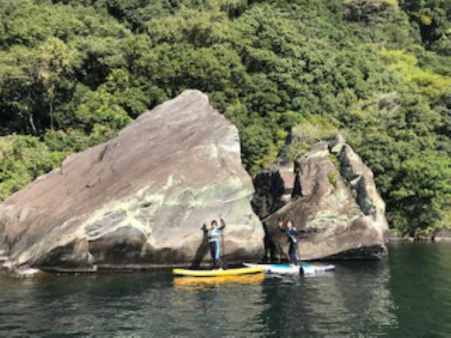 夫婦岩の前でハイ!チーズ(^O^)/