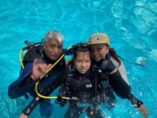 初めにプールで練習するから安心!!