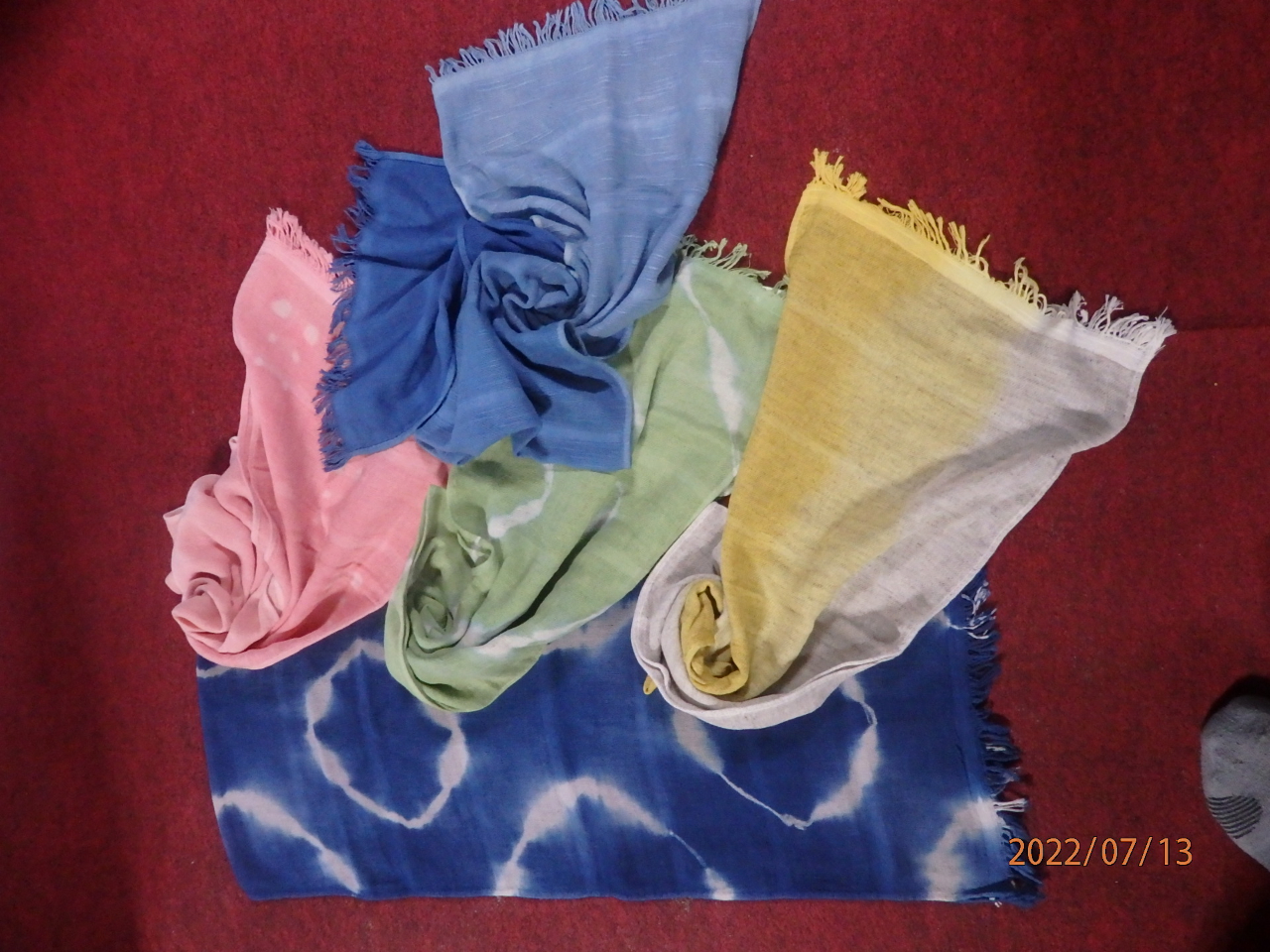 ストール 各種草木染め