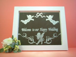 スクエアミラーのWelcomeボード