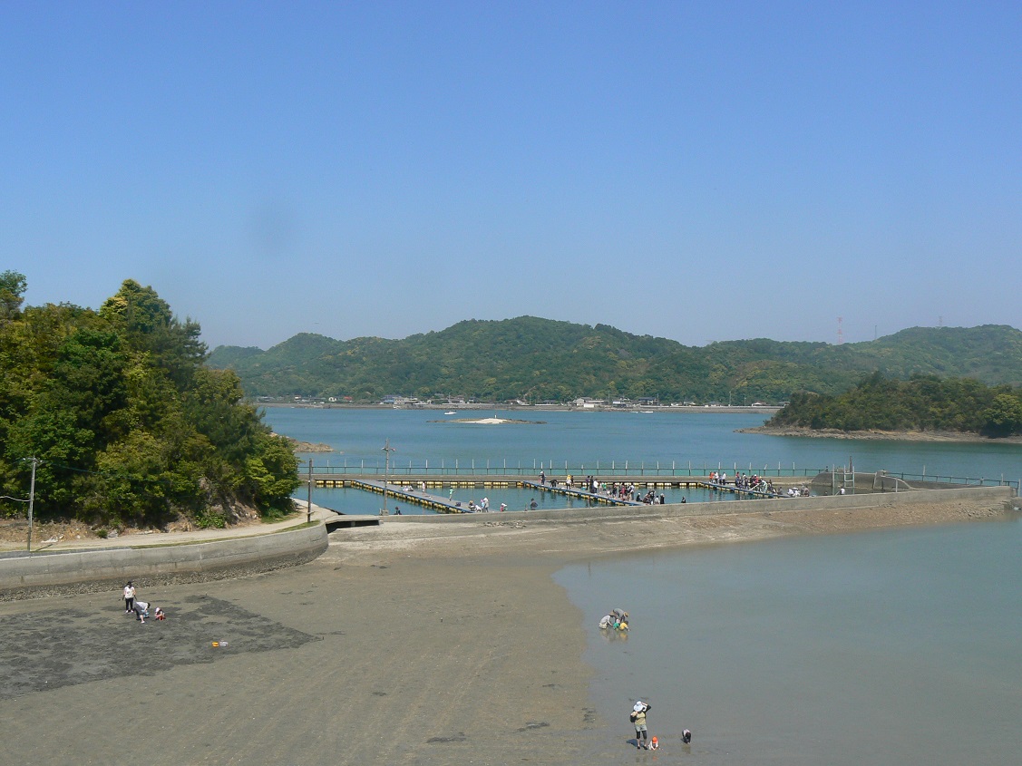 船で島に渡ります。渡し船に乗るだけでも楽しいですよ!