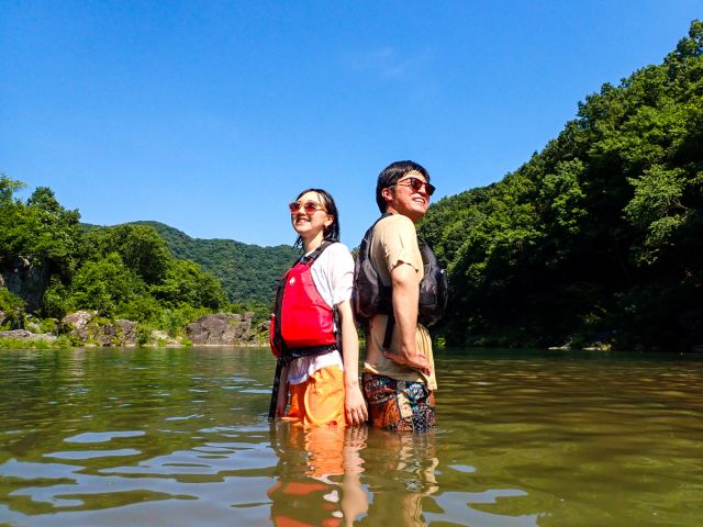 夏は水遊びができる浅場に向かって出航!映え映えな写真を撮りましょう!