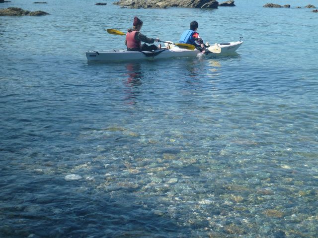 キレイな景色の中を漕いで行きます