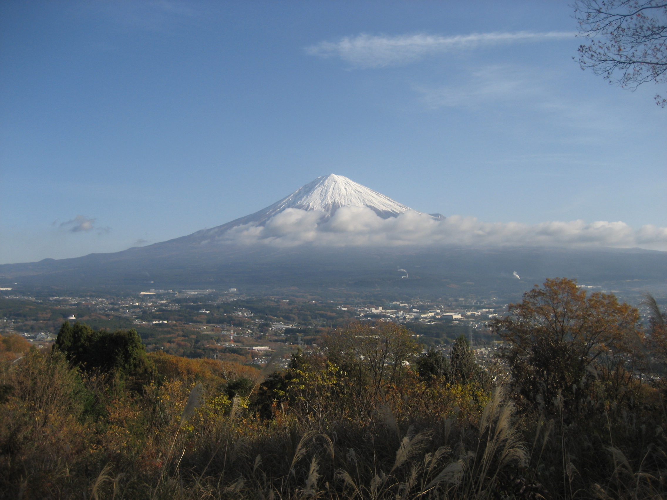 工房から徒歩1分でこんなきれいな富士山が望めます
