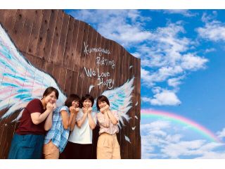 期間限定のインスタ映えスポット完備。ラフティングの思い出の写真にぜひ♪