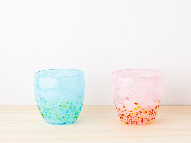 違う模様・色を組み合わせてオリジナルグラスが作れます!