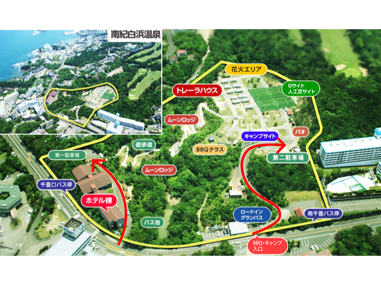 リゾート全体は2万坪の広大な敷地です。