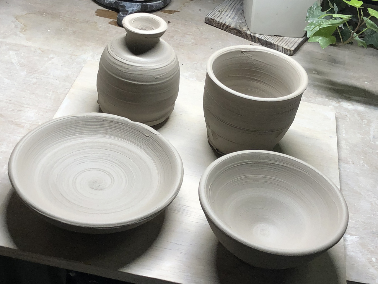 ろくろ成型後