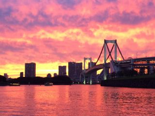 秋のお台場の風景です。運が良ければご覧頂ける風景です。