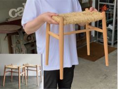 飛騨の木工職人がつくった木のフレームに、藁(わら)の編み方を習いながら座面を編みます。完成したら、そのままお持ち帰り頂けます!