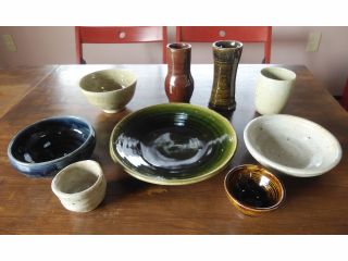 電動ろくろ体験作品です。粘土1sを使用して2作品作陶できます。