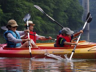 家族でタンデムカヤックに〜☆