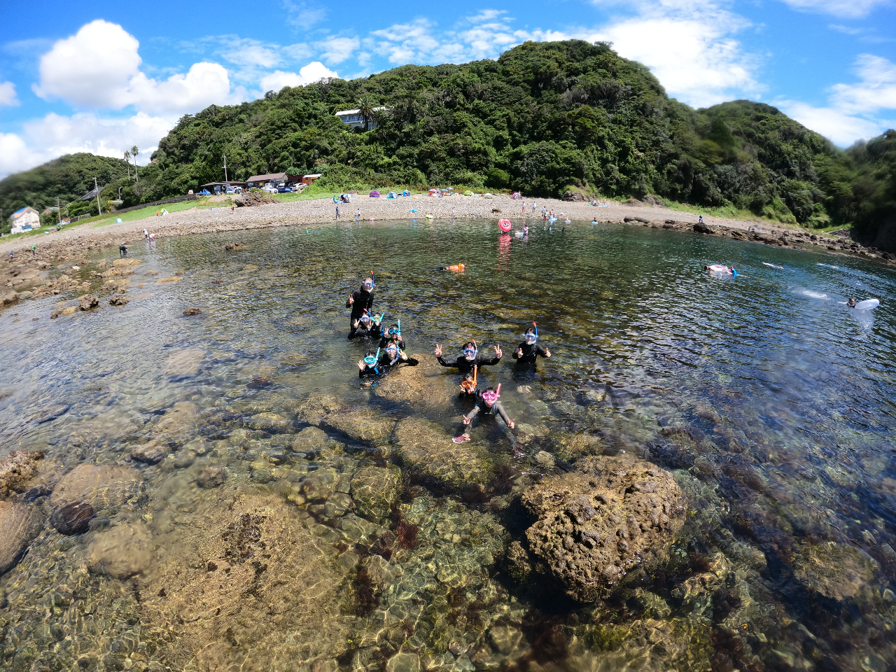 透明度抜群の逢ヶ浜(おうのはま)で子供から大人まで、磯観察とシュノーケリングを思いっきり楽しみましょう!
