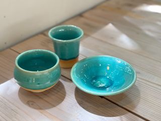 やちむん作り体験プランあなただけの沖縄ブルーを