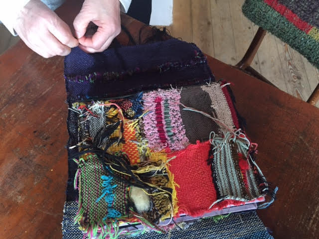 さをり織り　布地　ユニーク柄 さをり織りで作ろう！いろいろ便利な【きんちゃく袋】4950円