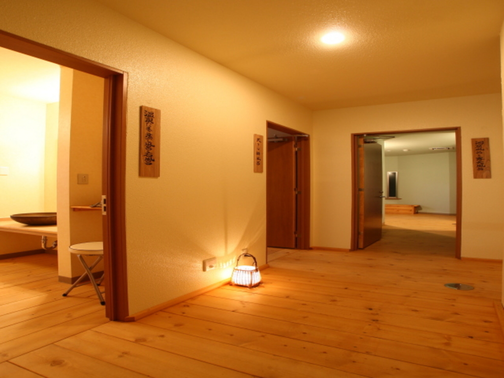 貸切風呂の入り口は3カ所分かれてます