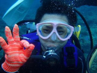 お一人様開催!! 人気の青の洞窟へ!! 初めてのダイビングで大丈夫!!