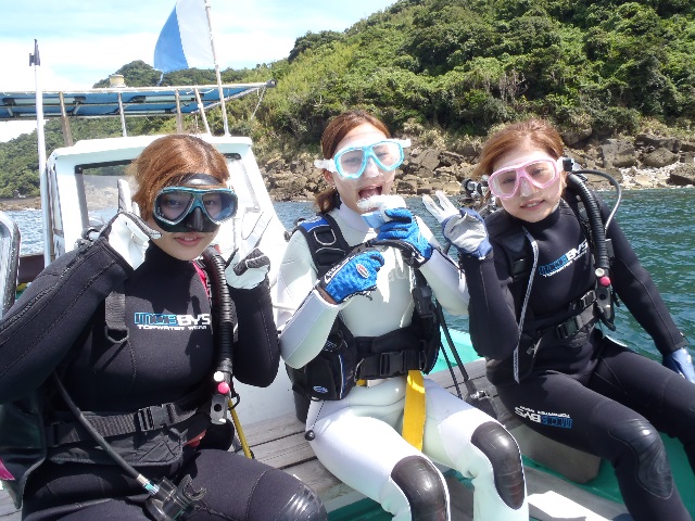 始めての海中散歩、潜ってきます