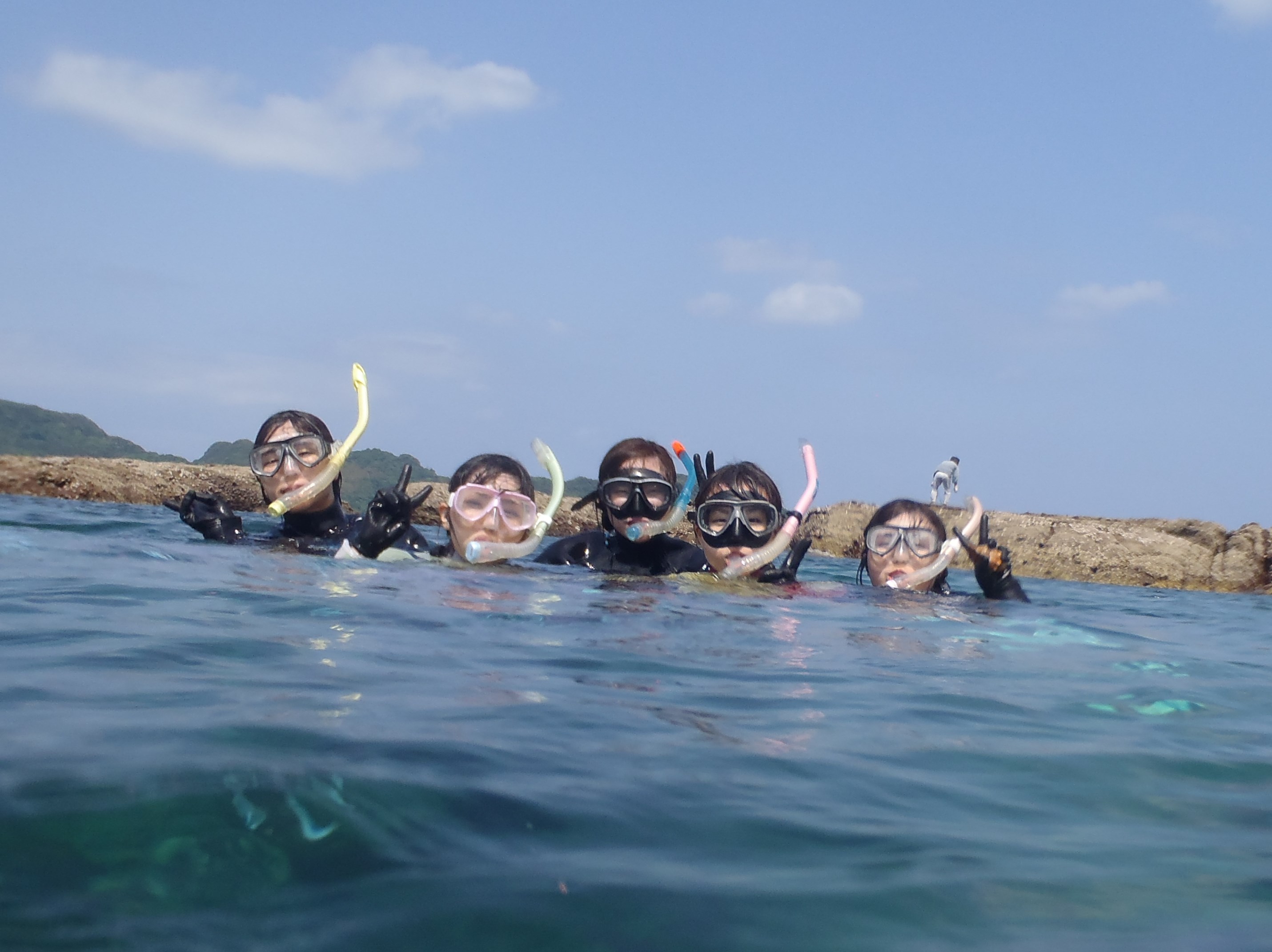 初めての海中散歩やスノーケリング