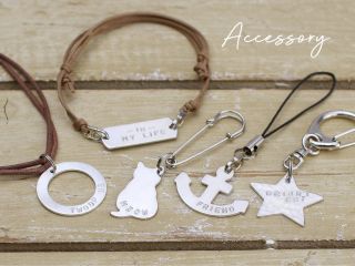 【シルバーアクセサリー作り体験】デザイン10種/1個3,000円 ※選べるパーツ/ペンダント、ストラップ、ブローチ、ブレスレットなど