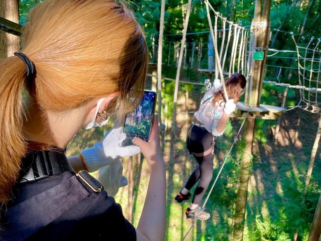お互いに写真を取り合いながらも進めます!