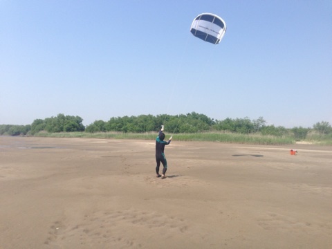 カイトボード練習風景