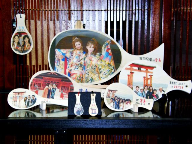 写真のように、お好きな写真をしゃもじに写絵できます♪