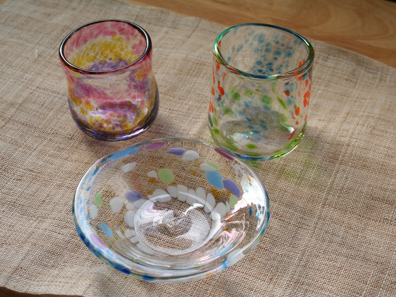 完成品の一例♪グラスやコップが作れます!