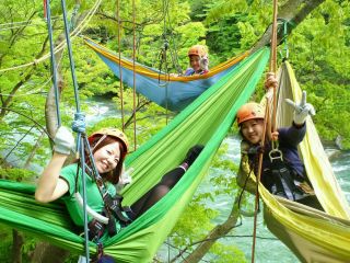 地上10mのハンモックで女子会!他では、できない体験です!!