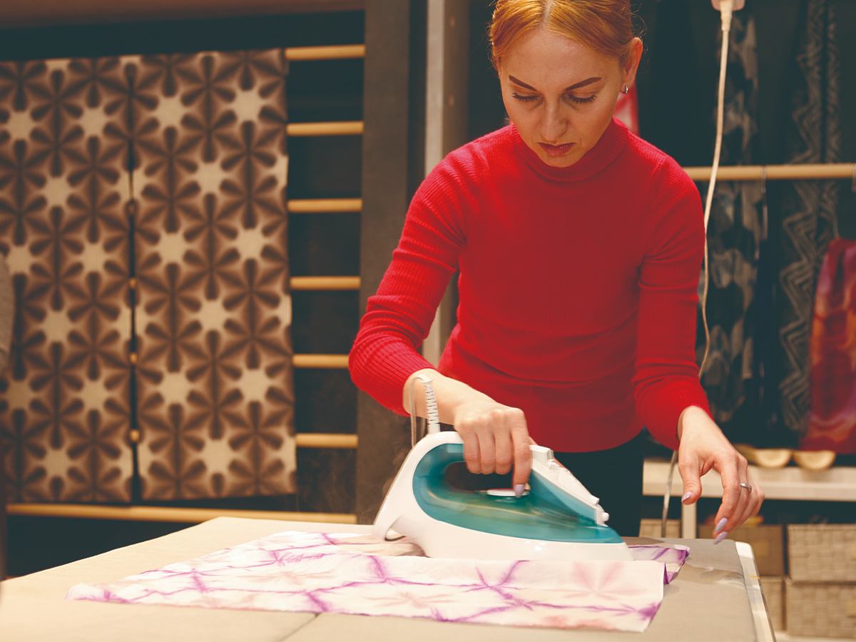 アイロンで乾かせば完成です。