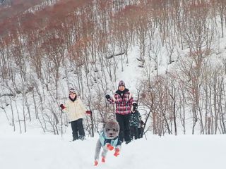 愛犬と一緒に冬のアウトドア体験♪広い雪原を走り回ってワンちゃんもきっと大満足!