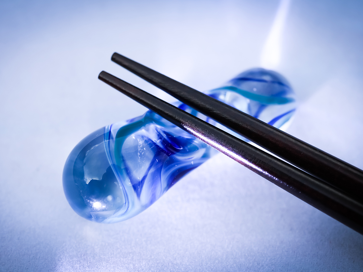 耐熱ガラスの箸置き