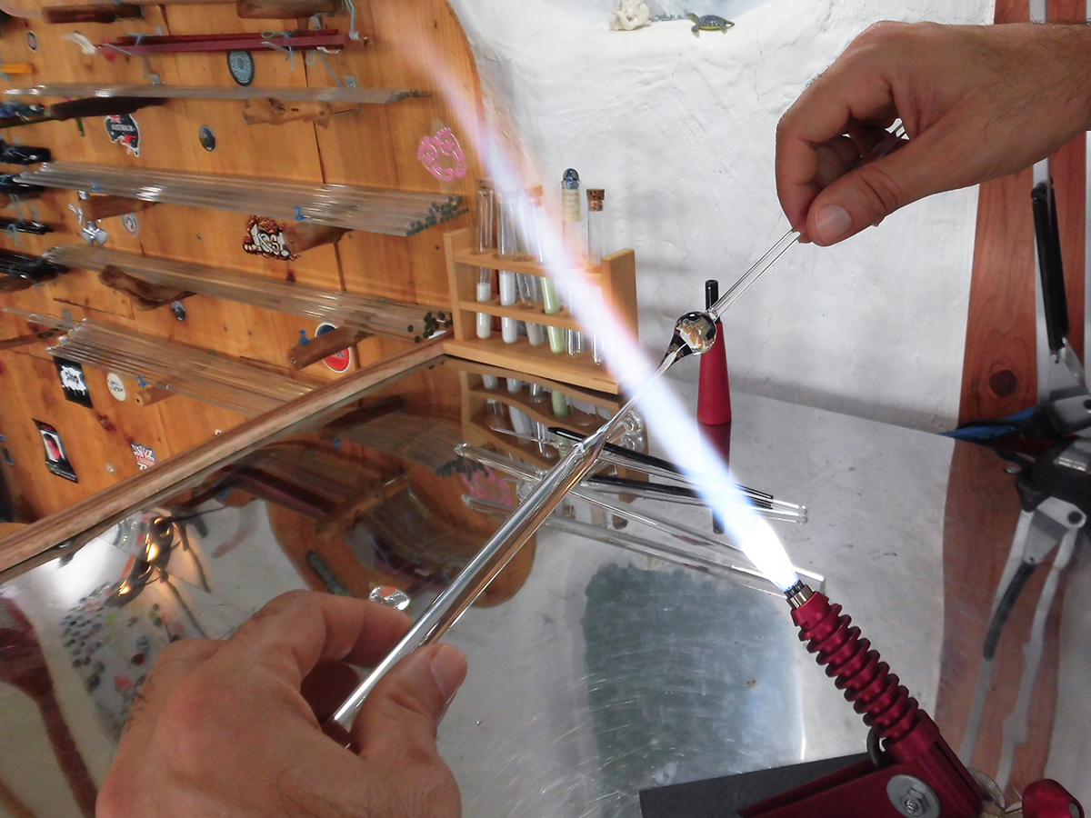 酸素バーナーワークの作業