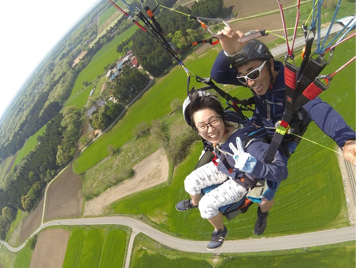 2人乗りパラグライダーで大空へ!