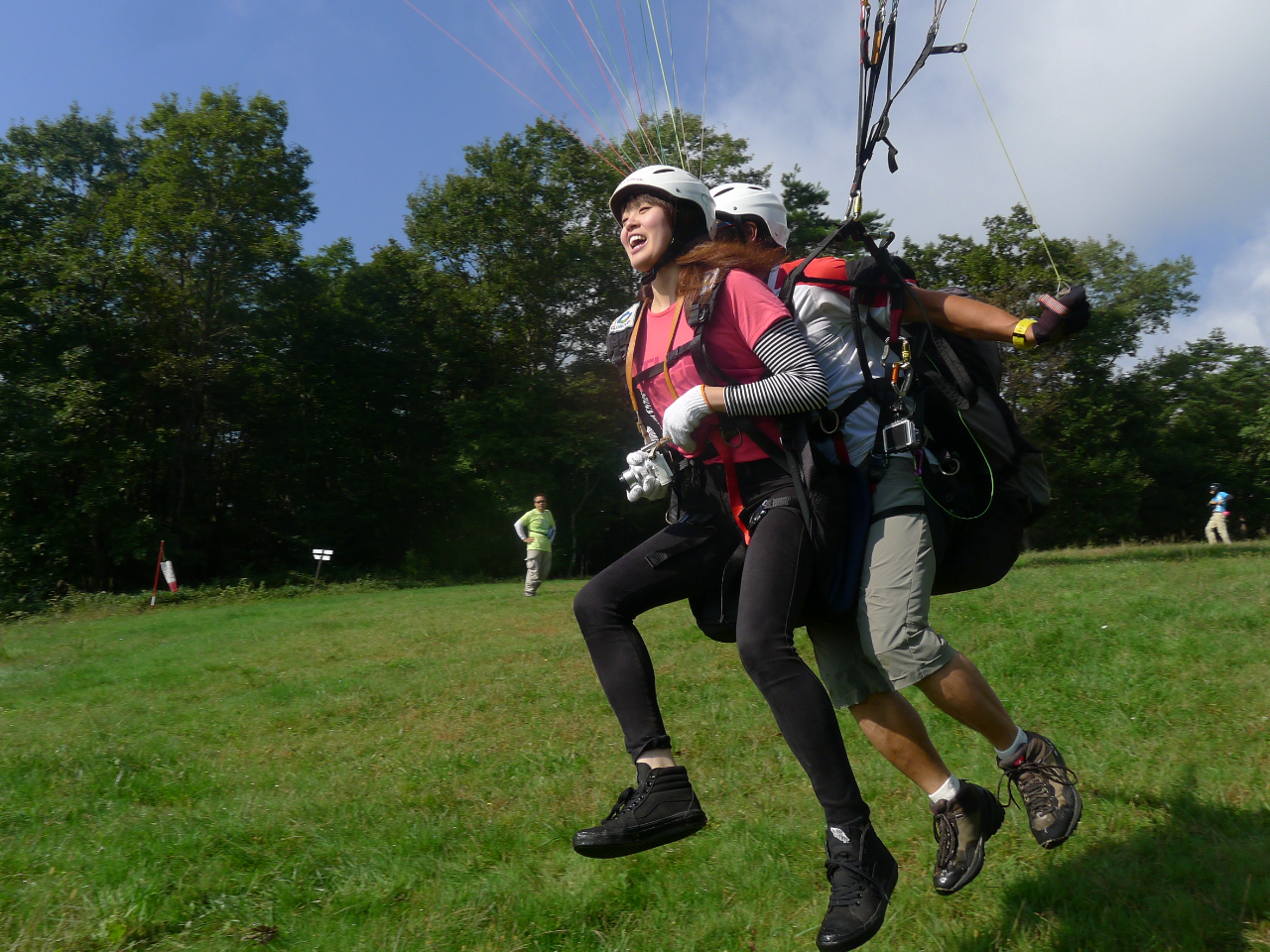 頑張って走って離陸します!