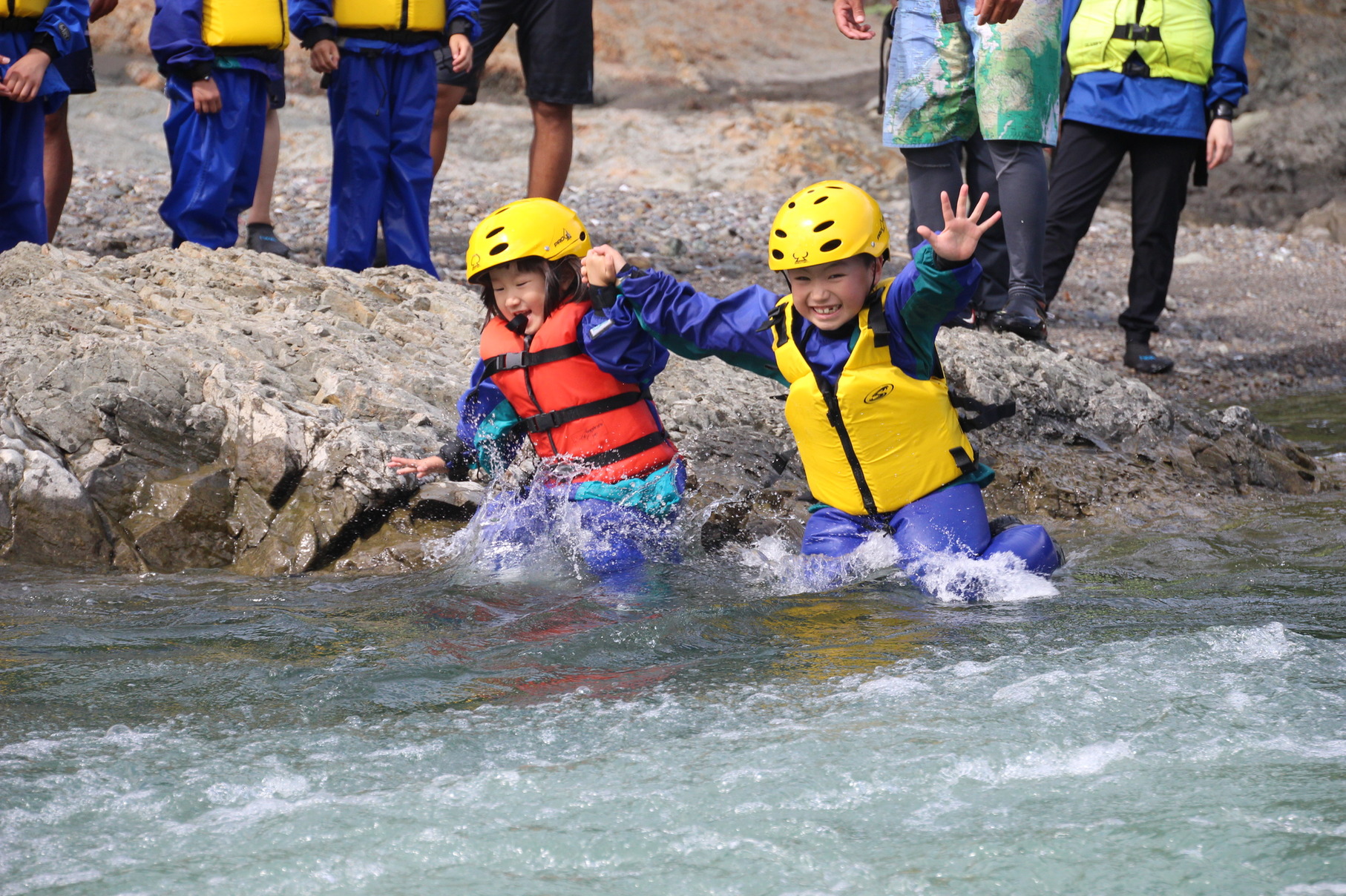 飛び込みポイントで、勇気を持ってジャンプ!