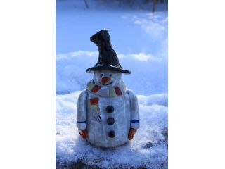 雪だるまです(実際の体験では色つけはできません)