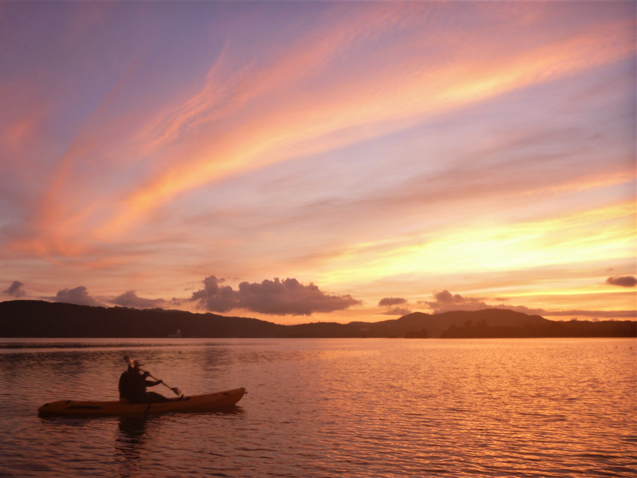 虹のような夕焼け