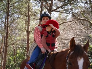 3歳から5歳のお子様は大人の方と親子乗りができます。