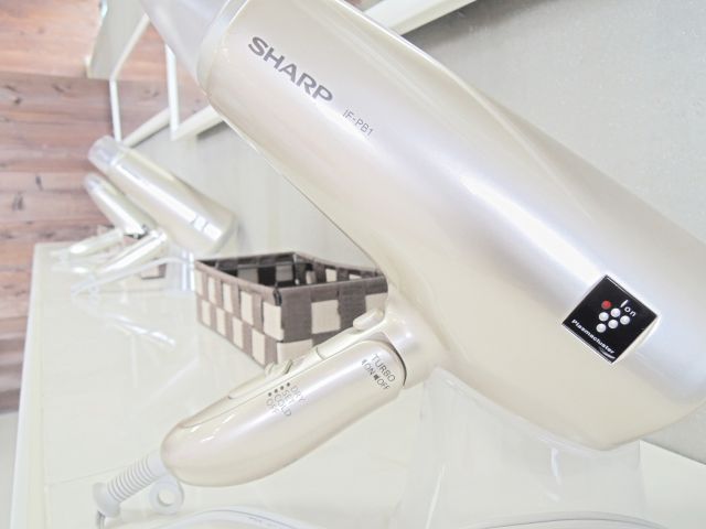 女性が気になる化粧スペースも準備!プラズマクラスタ―搭載の高性能なドライヤーや綿棒もご用意しております。