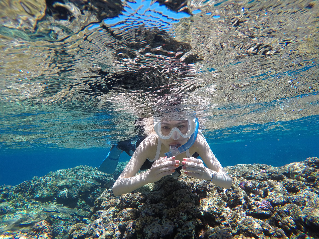 北谷発お手軽ボートシュノーケル】安心の1組専属開催。1日4便開催