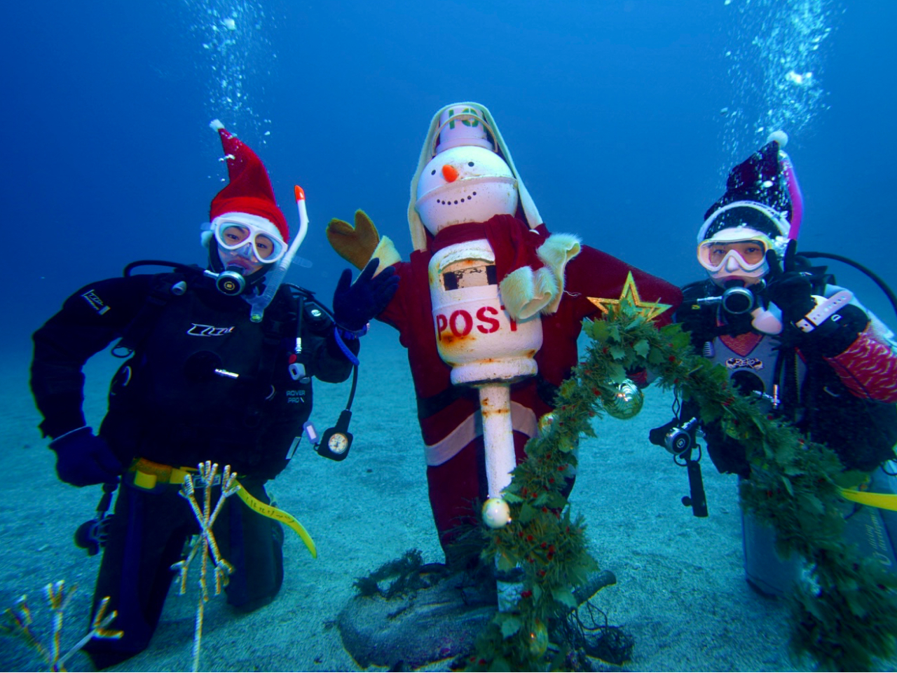 記念撮影サービス #水中ポストと記念撮影