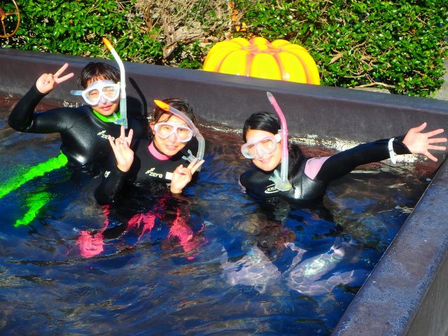 ポイントにはお風呂が有ります。寒くなっても安心です!