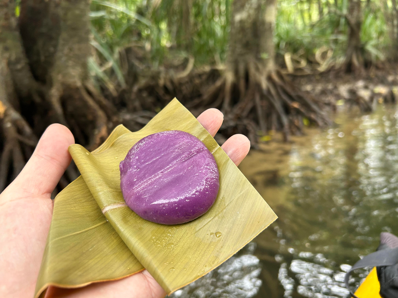 スタッフが出発前に1時間かけて作るお団子。これが超人気。これがフィールドで食べれるのは風車だけですよ。