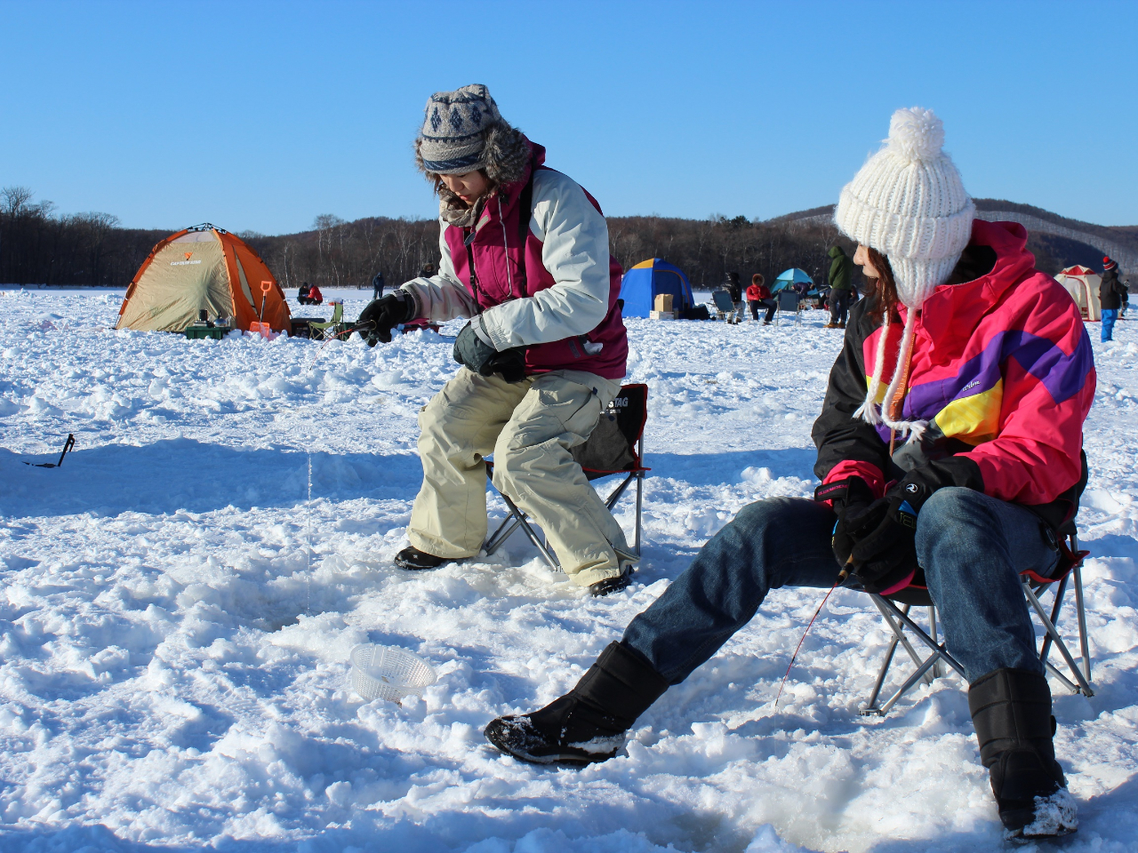 網走・冬の自然体験ツアー(半日PM)/網走湖ワカサギ釣り+オオワシ・オジロワシ観...
